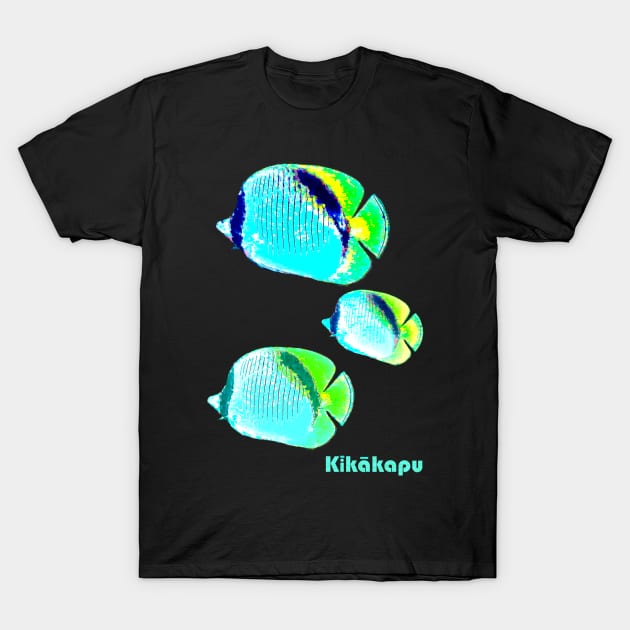 Kikakapu - Tropical Butterflyfish - Hawaiian Fish T-Shirt by Organicgal Graphics